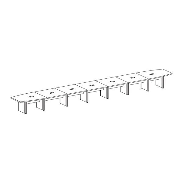 Officesource OS Laminate Conference Tables Expandable Boat Shaped